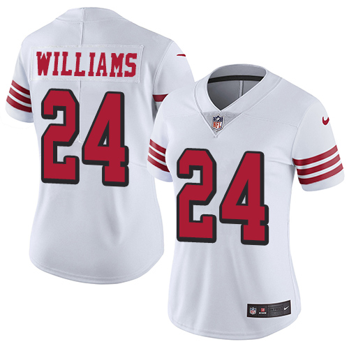 San Francisco 49ers Limited White Women K Waun Williams NFL Jersey 24 Rush Vapor Untouchable
